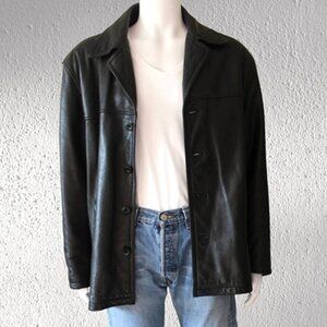 Vintage 1990s WILSONS LEATHER M. Julian Black Leather Jacket - Men’s 1X (EUC)